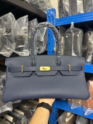 Birkin Shoulder 42cm Blue