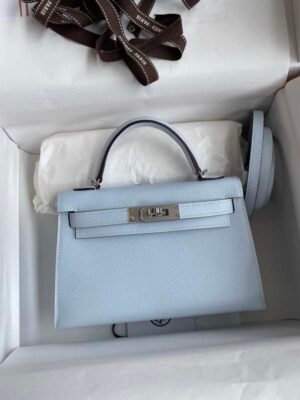 Kelly mini Epsom Blue Brume